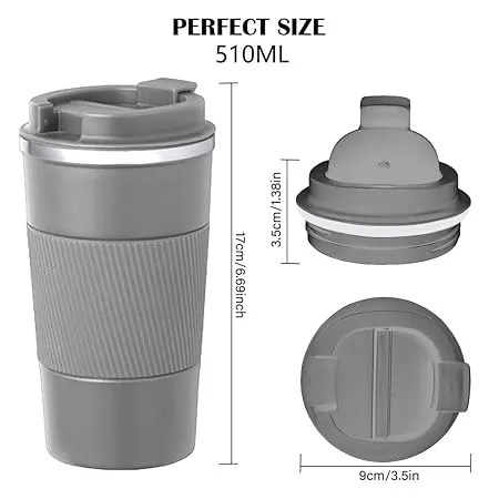 Personalized Office Essentials Gift Set - Coffee Tumbler, Diary, Pen & Cardholder - Grey