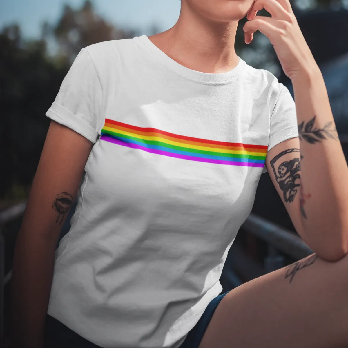 Pride Flag Stripe LGBTQ  Pride T-Shirt