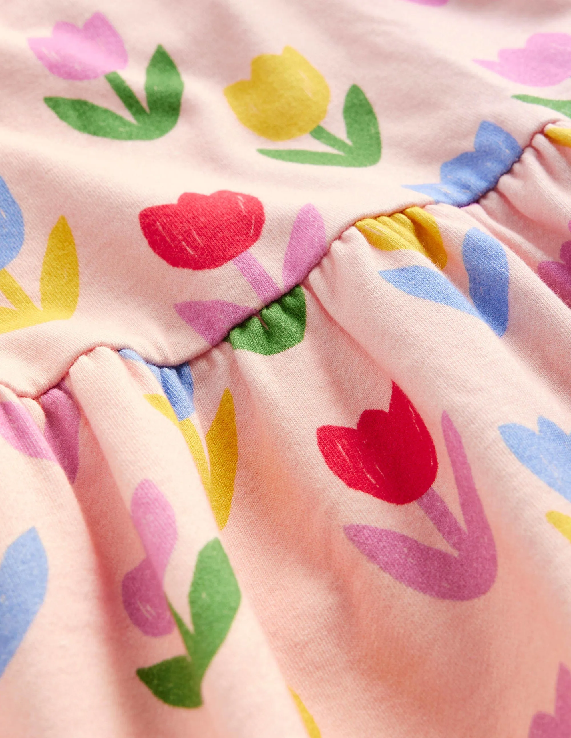 Printed Sweatshirt Dress-Provence Dusty Pink Tulips