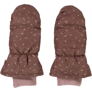 Puffer Mittens jazz - powder plum dots