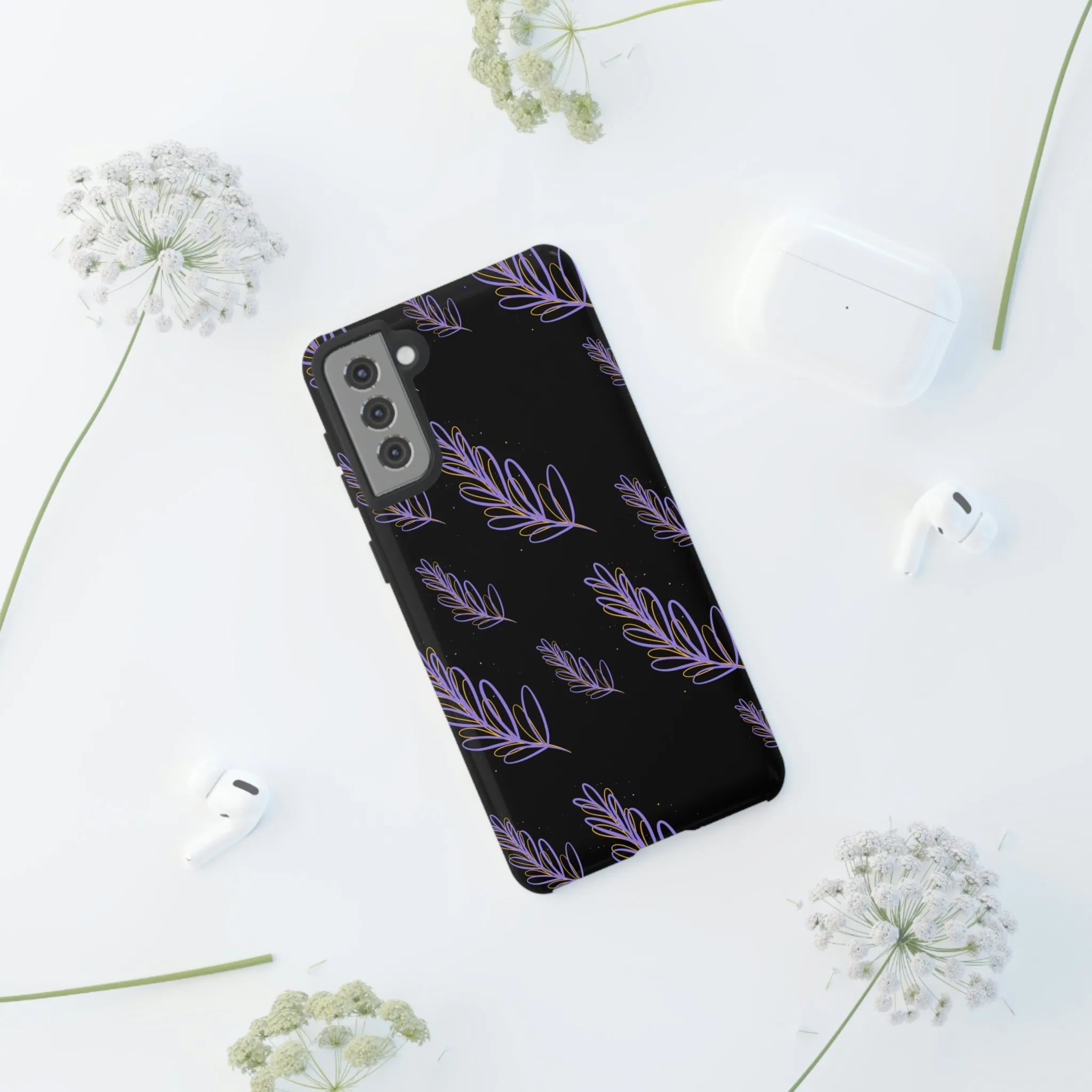 purple leaf Tough Cases