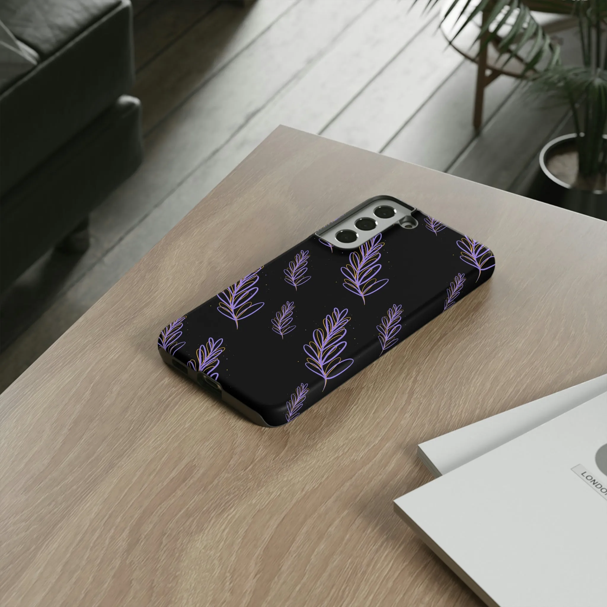 purple leaf Tough Cases