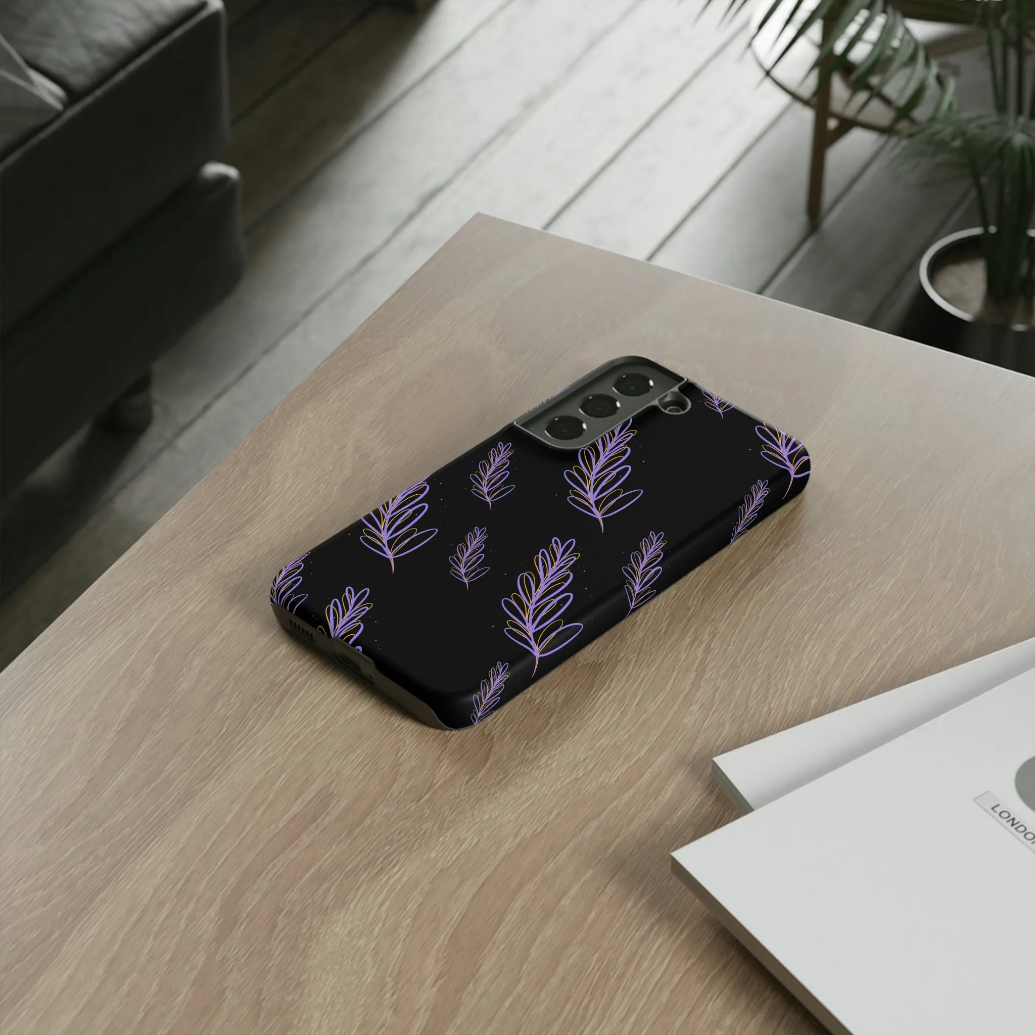 purple leaf Tough Cases