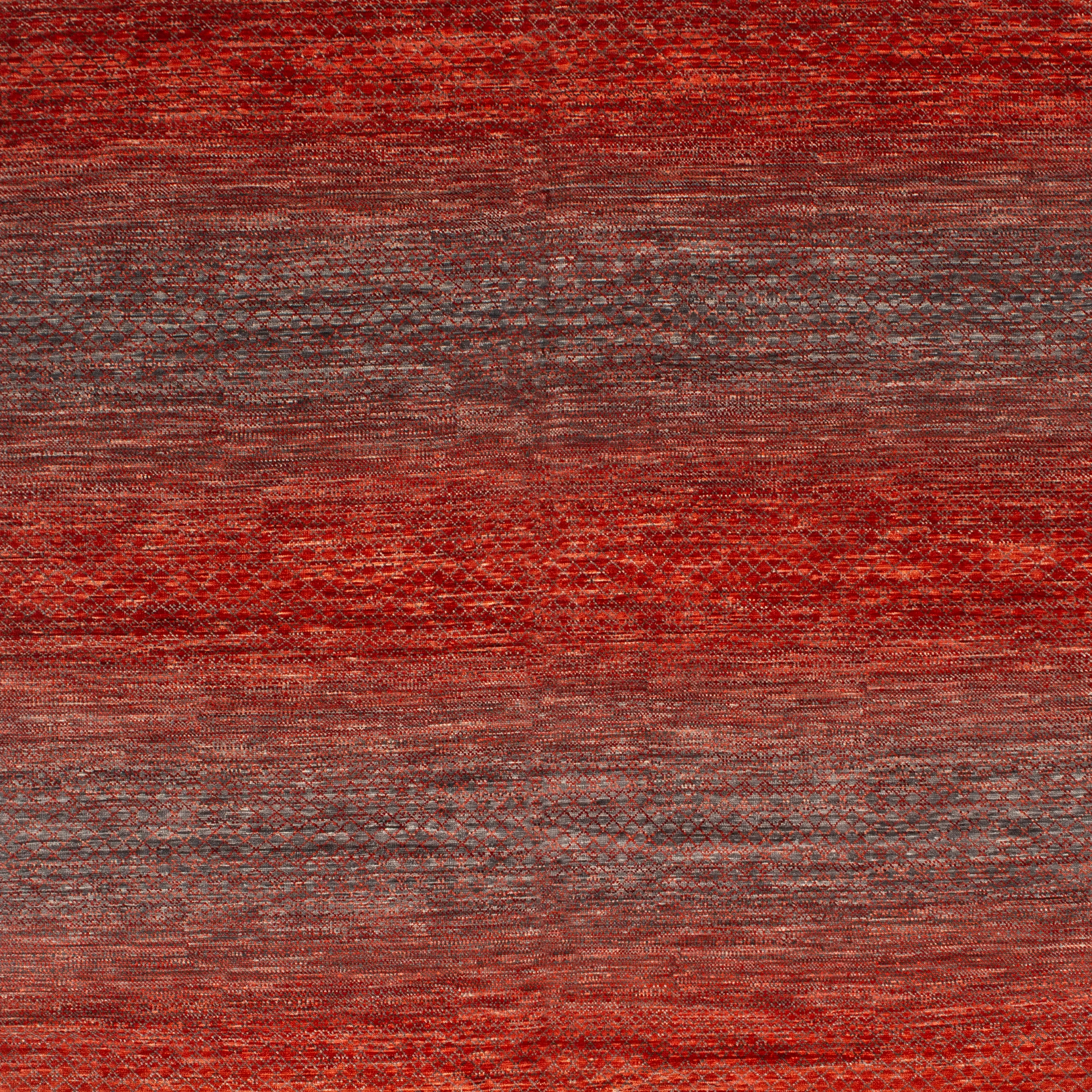 Red Modern Wool Rug - 10'1" x 14'