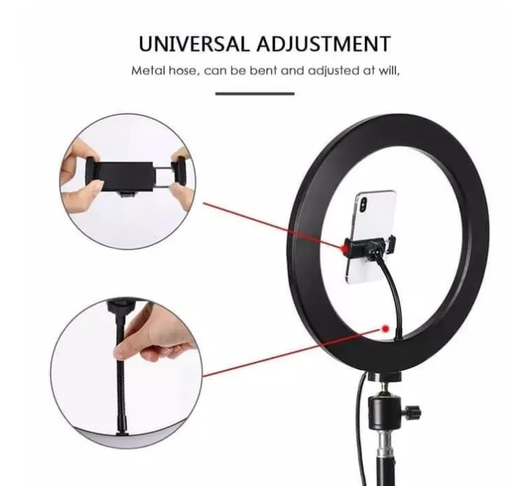 Ring Light 26cm   Light Stand Tripod 2M (Plus Bag)