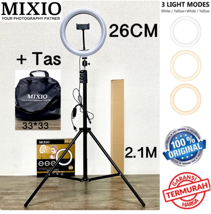 Ring Light 26cm   Light Stand Tripod 2M (Plus Bag)