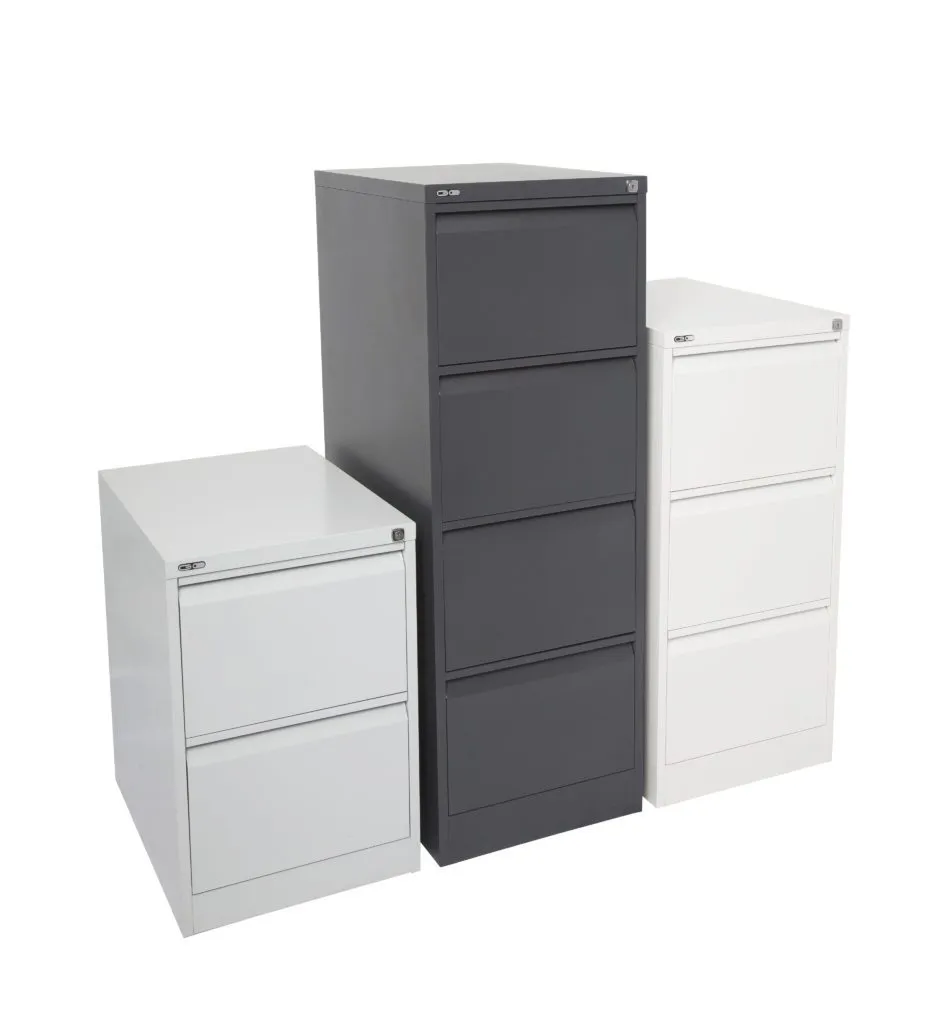 Rotom Standing 3 Drawer Filing Cabinet - White