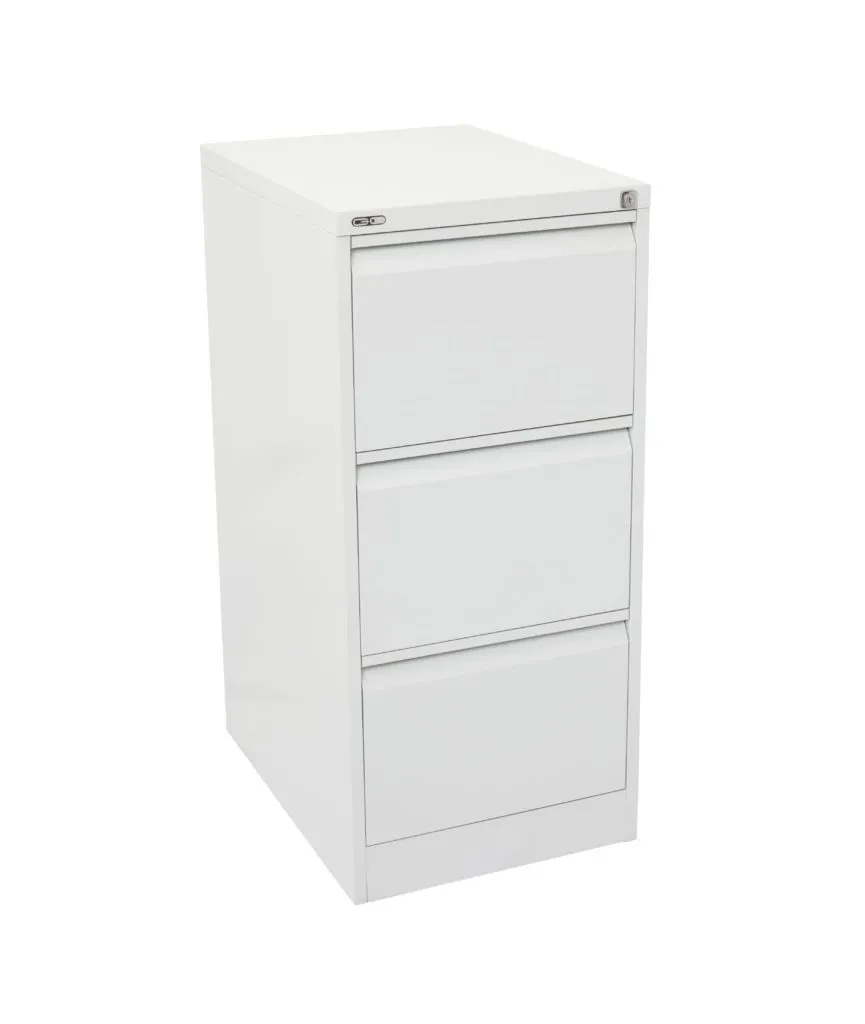 Rotom Standing 3 Drawer Filing Cabinet - White