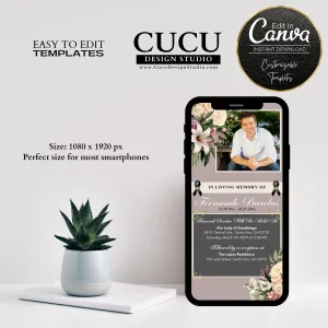 Smartphone Funeral Invitation