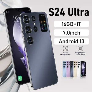Smartphone l High Quality S24  Ultra 5G Smartphone Unlocked Mobile Phones Mobiles Android 13.0 Cell Phone هاتف ذكي l هاتف ذكي عالي الجودة S24  Ultra 5G هاتف محمول مفتوح المصدر يعمل بنظام Android 13.0