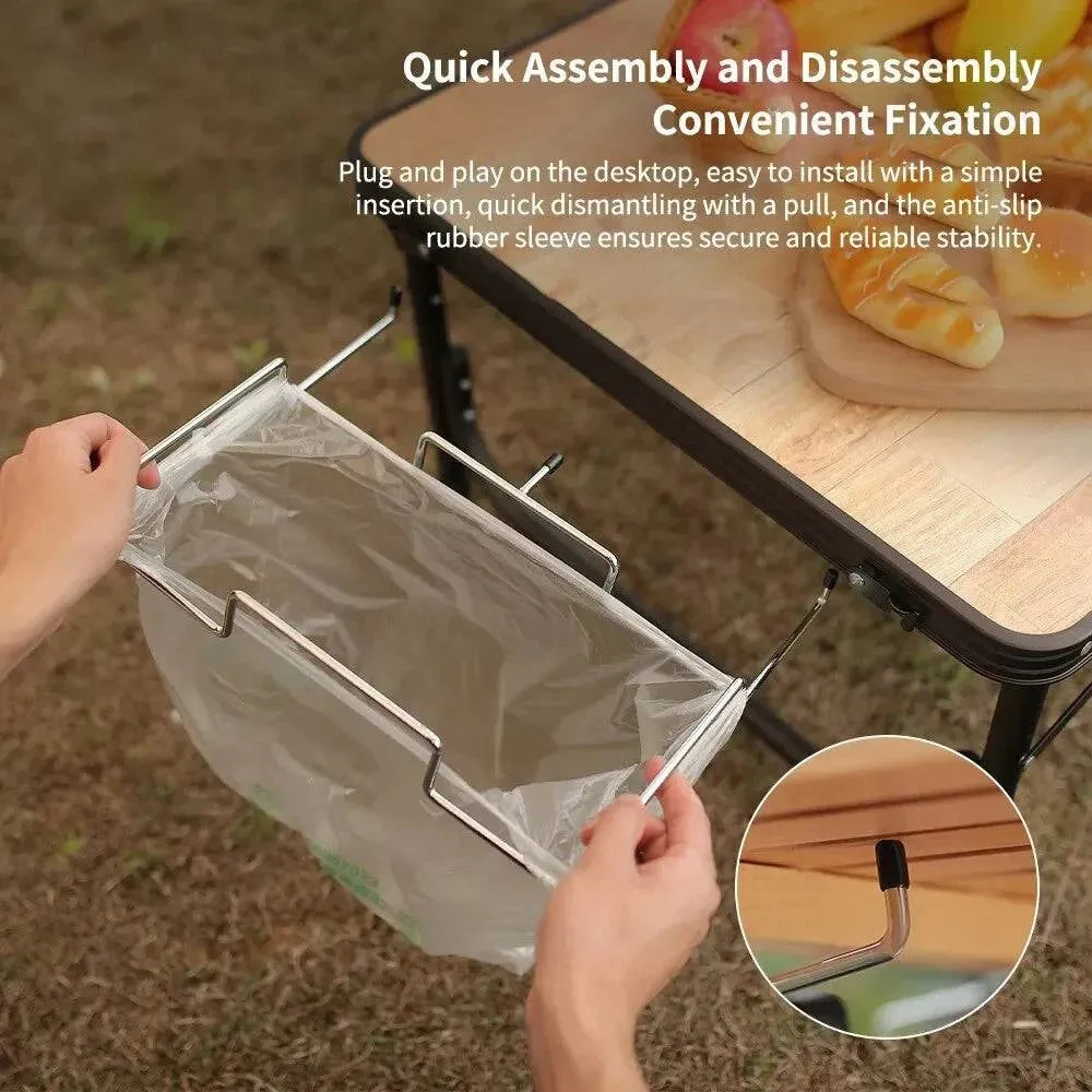 Storage Net Portable Shelf Bag Stuff Mesh for Picnic Outdoor Camping Barbecue Kitchen Folding Rack