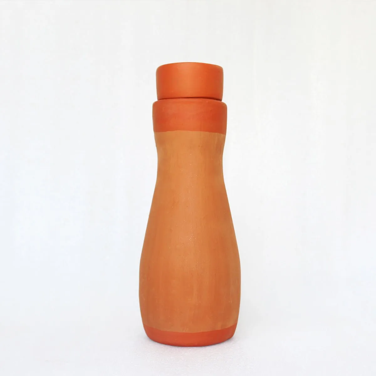 Terracotta Water Bottle- Curv  1 L- Capacity 1.0L Approx