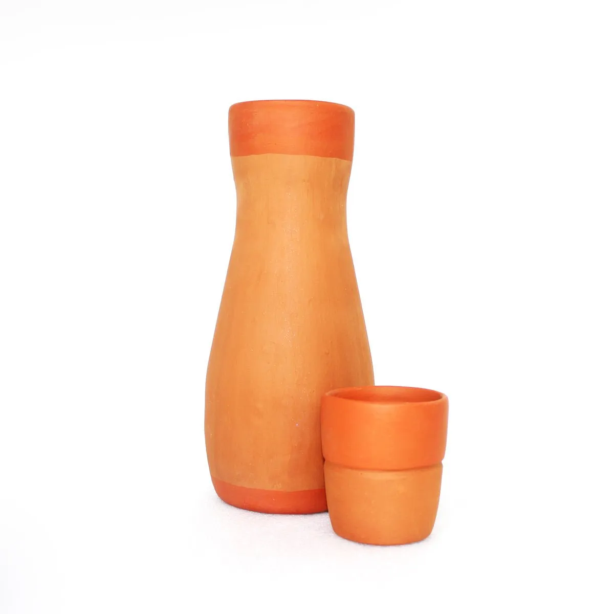 Terracotta Water Bottle- Curv  1 L- Capacity 1.0L Approx