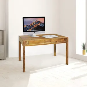 USHA SHRIRAM Computer Table with Drawer Storage | Computer Table for Home (115x55x76 cm) | Premium Sheesham Wood | Durable and Long Lasting | Centre Table (Normal Finish)