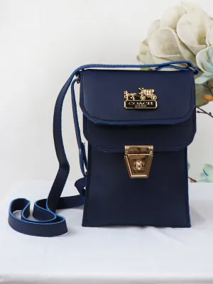 WHB35 Women's Handbag Coach Navy Blue