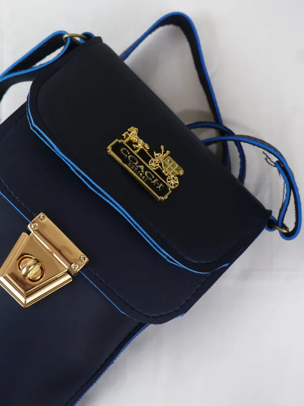 WHB35 Women's Handbag Coach Navy Blue