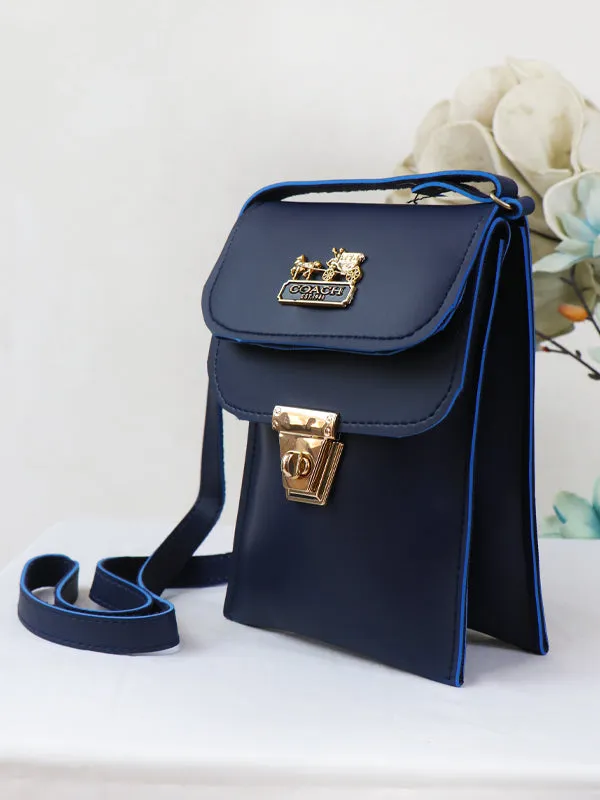 WHB35 Women's Handbag Coach Navy Blue