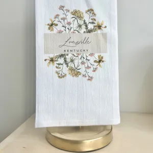 Wildflower Louisville Kentucky Tea Towel
