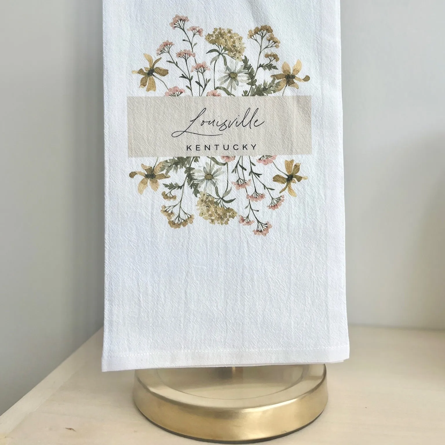 Wildflower Louisville Kentucky Tea Towel