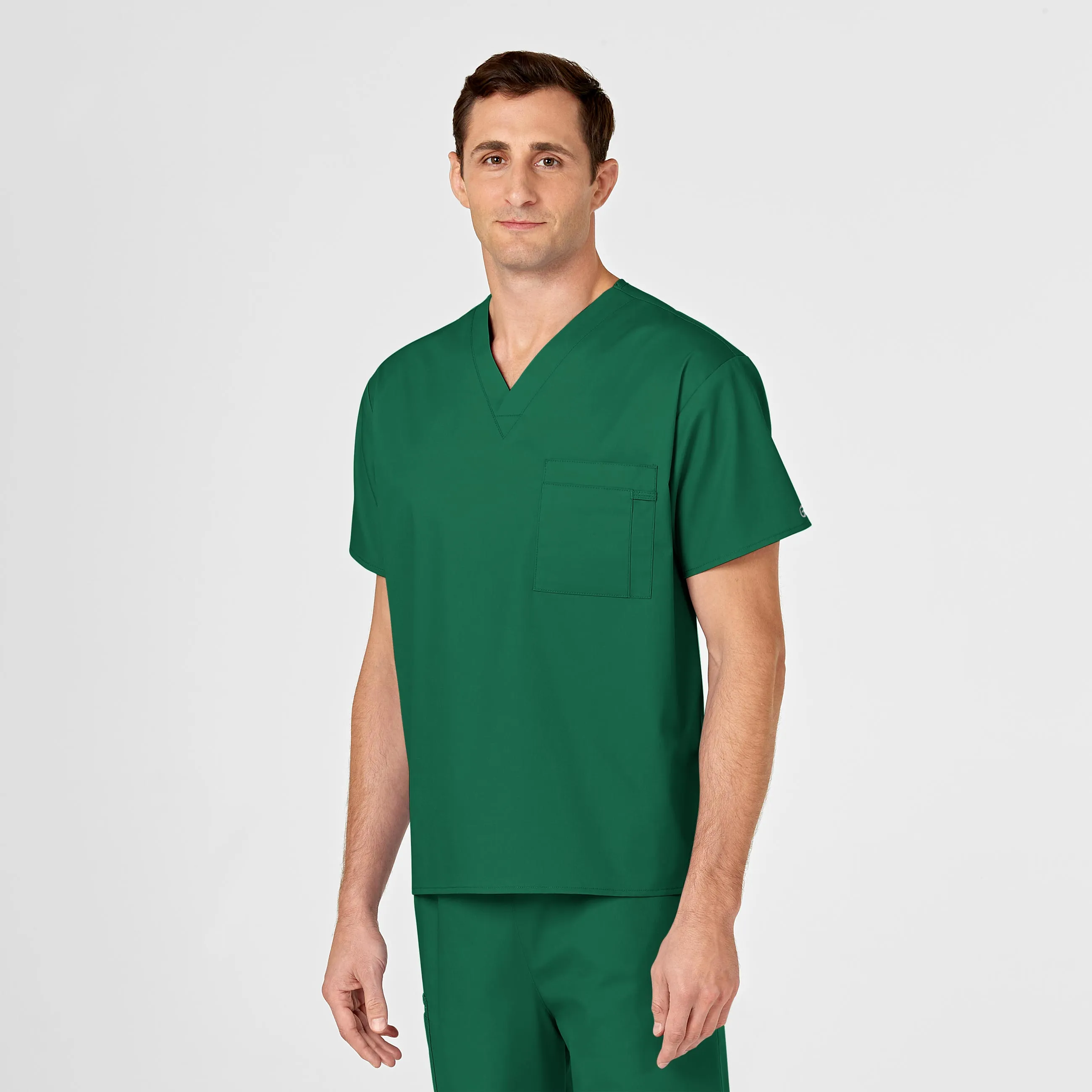 WonderWORK Unisex V-Neck Scrub Top - Hunter