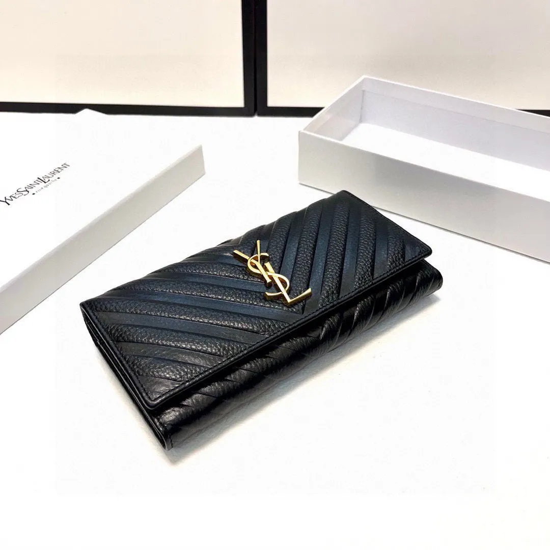 YSK328 Cassandre Matelassé Large Flap Wallet / 7.4 x 4.3 x 1.1 INCHES