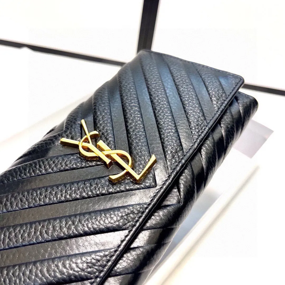 YSK328 Cassandre Matelassé Large Flap Wallet / 7.4 x 4.3 x 1.1 INCHES
