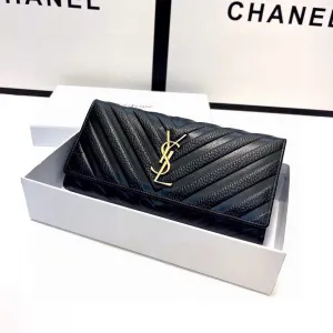 YSK328 Cassandre Matelassé Large Flap Wallet / 7.4 x 4.3 x 1.1 INCHES
